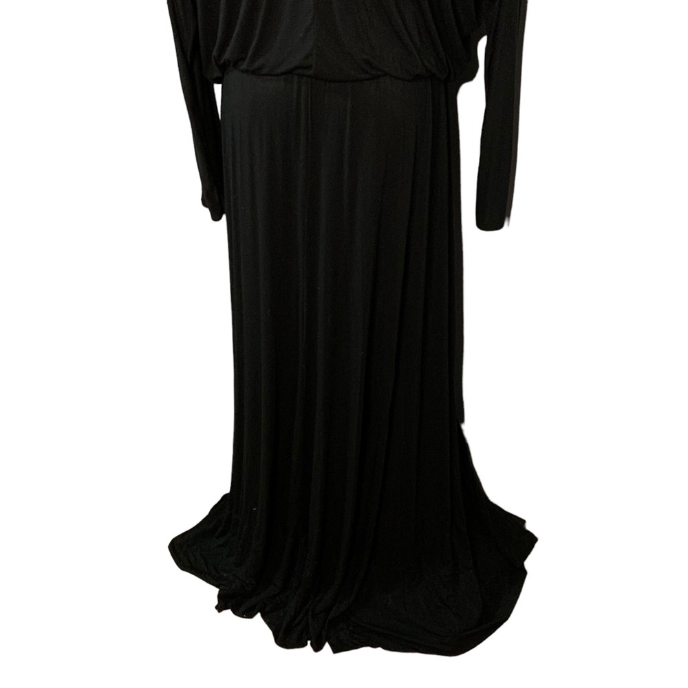 💎REVOLVE | Riller & Fount Black Faux Wrap Maxi Dress - Picture 6 of 9